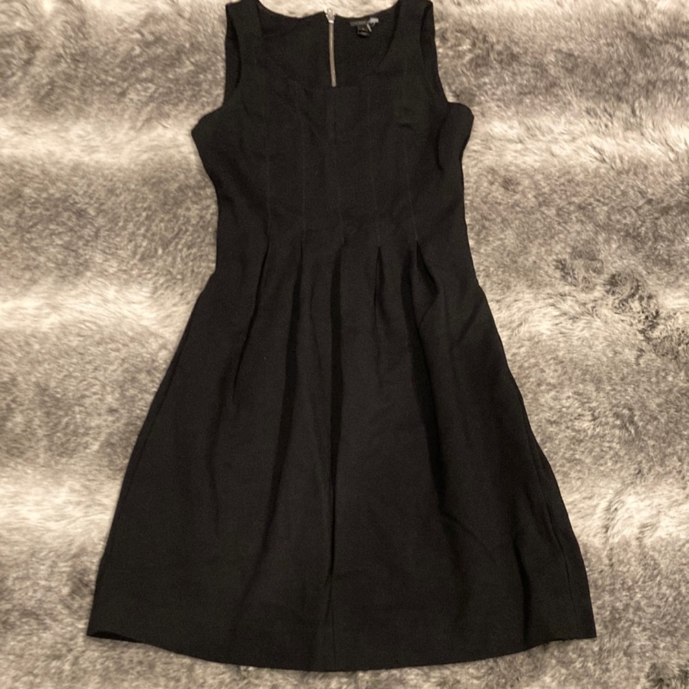 J. crew black pleated dress